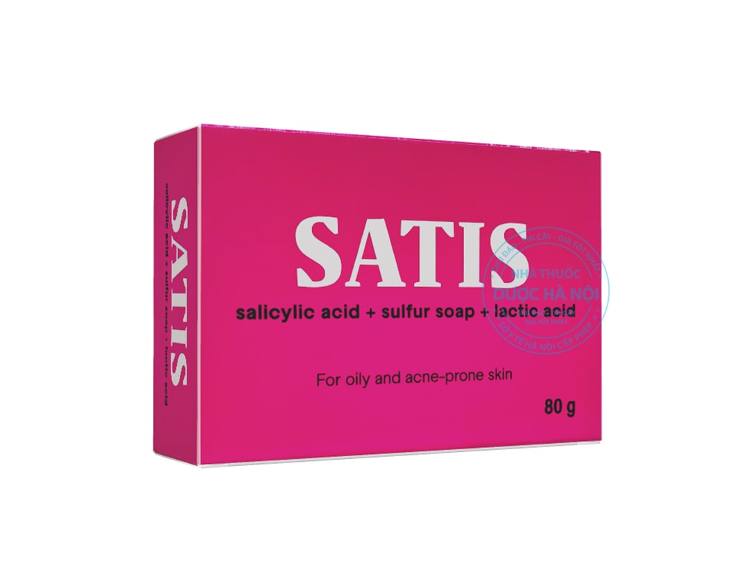 Xà phòng SATIS dùng cho người bị mụn ở vùng lưng và ngực